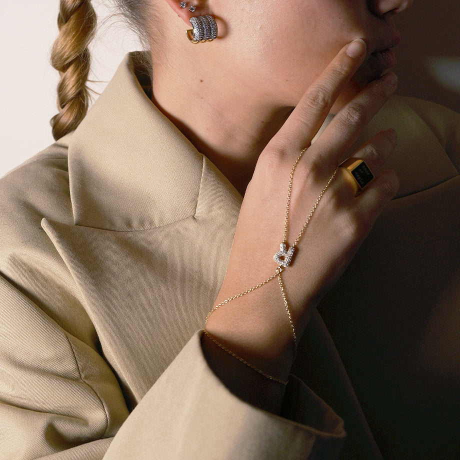 Gold Initial Sahmeran