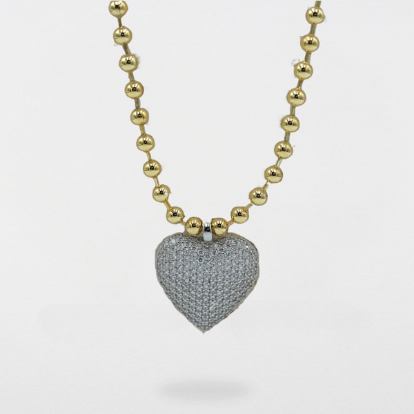 Silver Heart Kolye