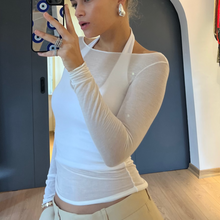 Görseli Galeri görüntüleyiciye yükleyin, Beyaz Tül Bluz
