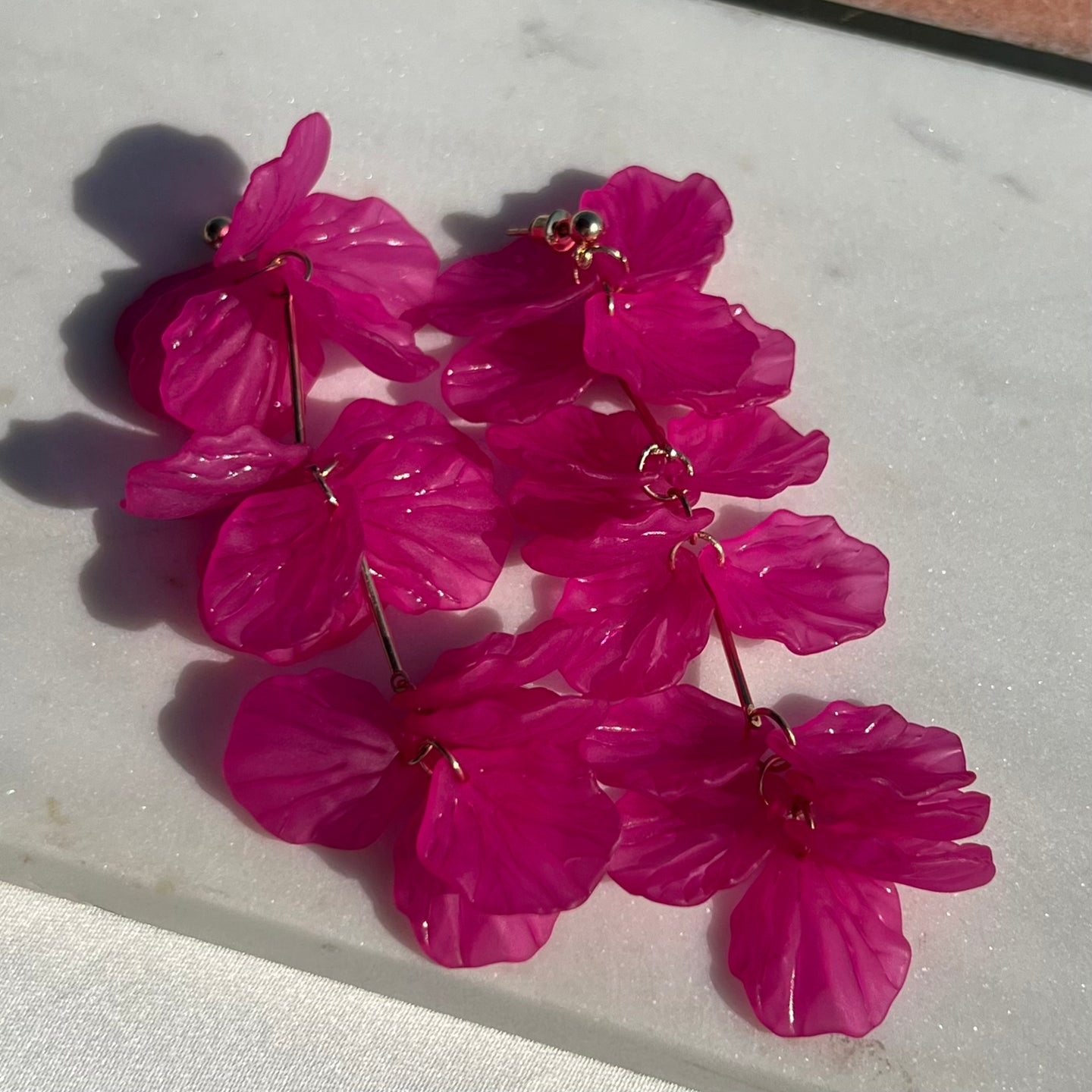 Pink Flower Küpe